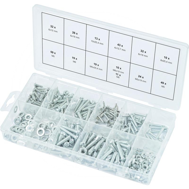 KS Tools Self-tapping/wooden/machine screws assortment, 387 pcs | zdjęcie nr 1