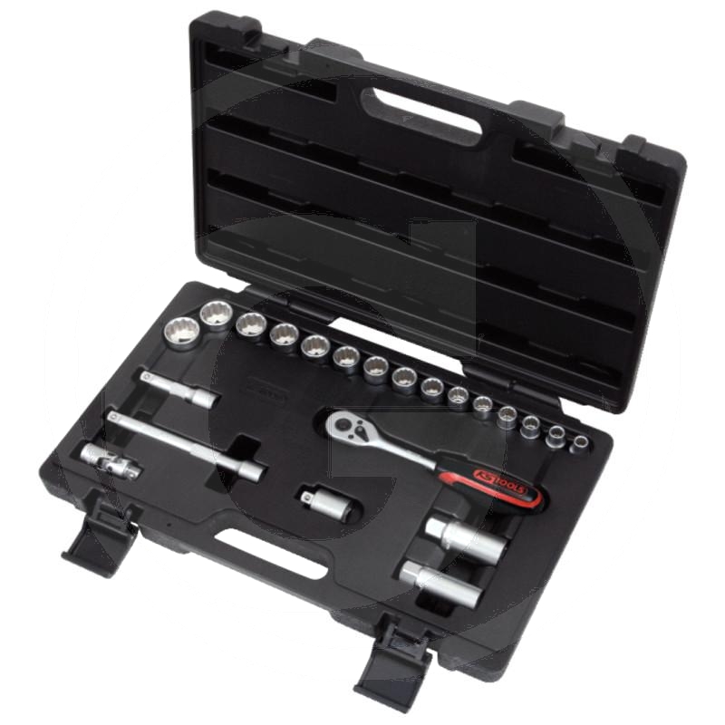 KS Tools Socket set, 22pcs, 3/8", 8-24mm | zdjęcie nr 1