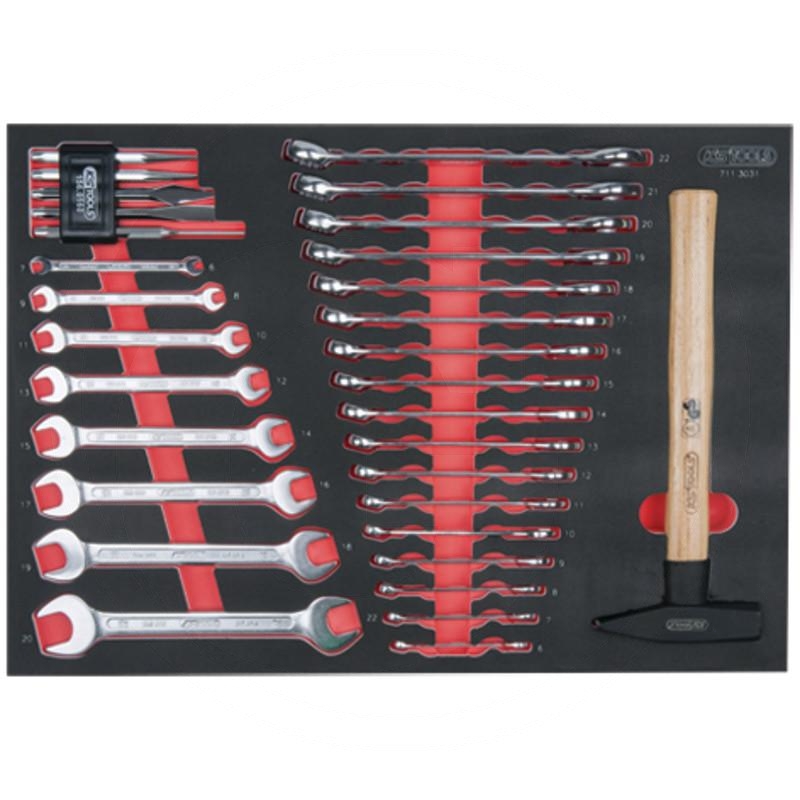 KS Tools Spanner and hammer set, 31 pcs, 1/1 system insert | zdjęcie nr 1