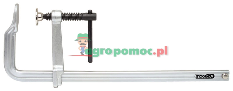 KS Tools Steel screw clamp with T-handle, 250mm | zdjęcie nr 1