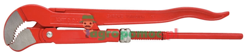 KS Tools Swed. pattern pipe wrench 45°angled,1/2" | zdjęcie nr 1