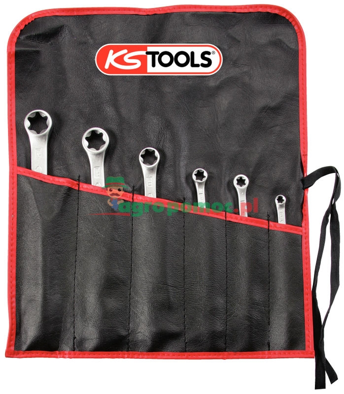 KS Tools TX-E double ring spanner set, 6 pcs., E6xE8-E20xE24 | zdjęcie nr 1