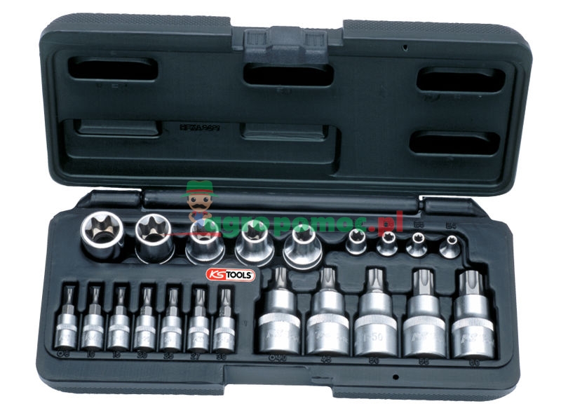 KS Tools TX socket set, 21pcs, 1/4"+1/2" | zdjęcie nr 1