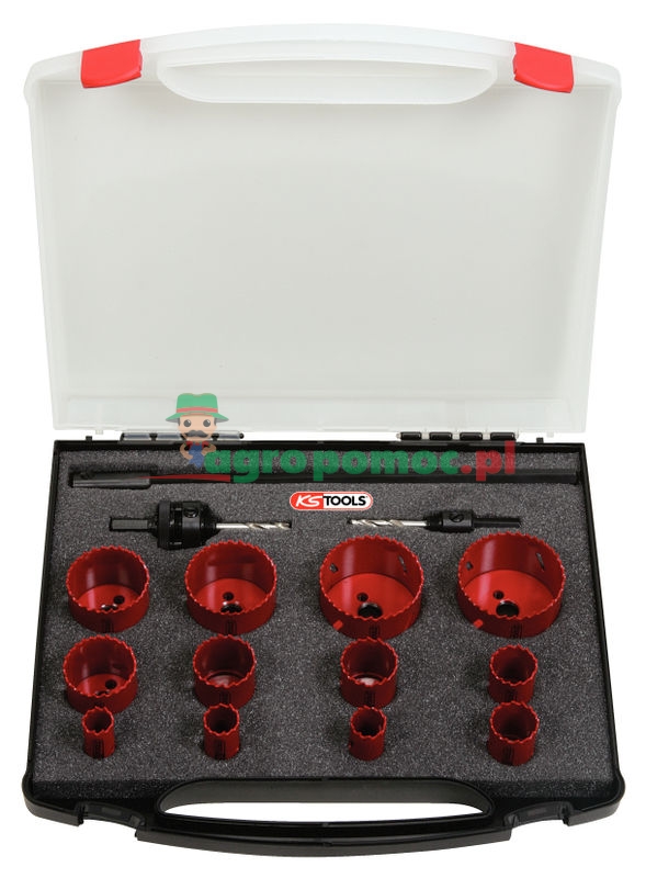 KS Tools Universal hole saw set in plastic case | zdjęcie nr 1