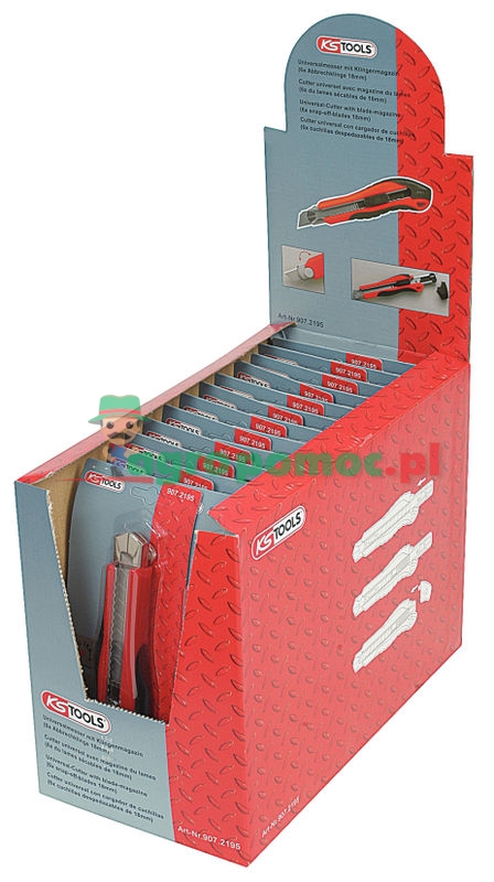 KS Tools Utility knife display, snap off blade | zdjęcie nr 1