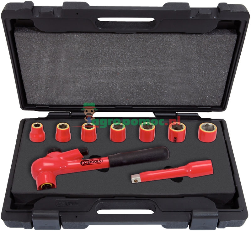 KS Tools VDE socket set, 9pcs, 1/2" | zdjęcie nr 1