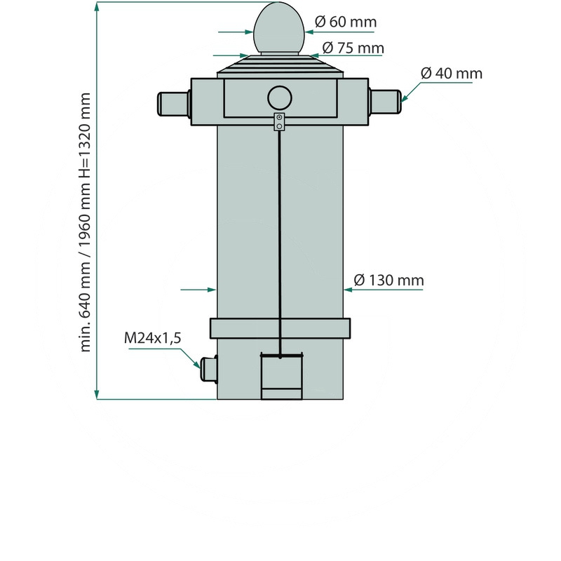 Trailer tipping cylinder D-50 D-47 Autosan | 7005150002 / CT-S158-757371320 / 650.016.50.00 | zdjęcie nr 2