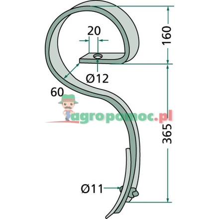  Cultivator tine | 0422100