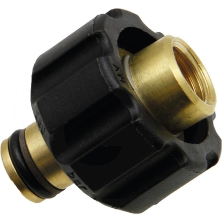  Hand-tightened threaded fitting