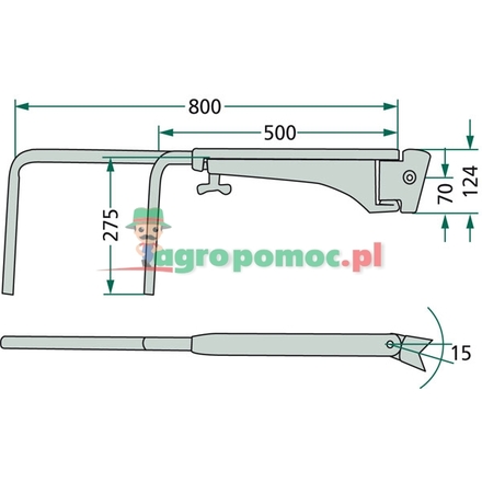  Telescopic mirror holder | 1-34-677-083