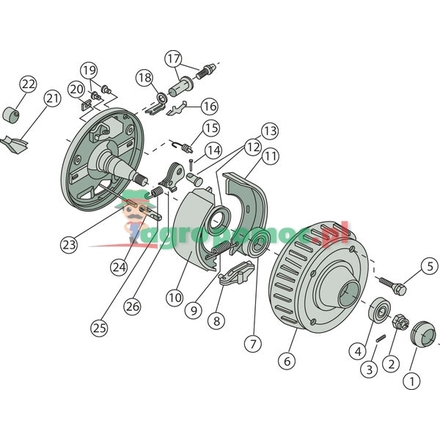 AL-KO Brake shoe set | 1213888