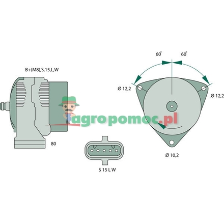 Bosch Alternator | 1336136, 1394969, 1409378, 409380, 1749769