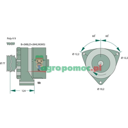 Bosch Alternator | 009 154 97 02, 009 154 97 02 80, 010 154 91 02, 010 154 91 02 80