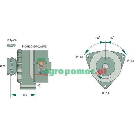 Bosch Alternator | 009 154 98 02, 009 154 98 02 80