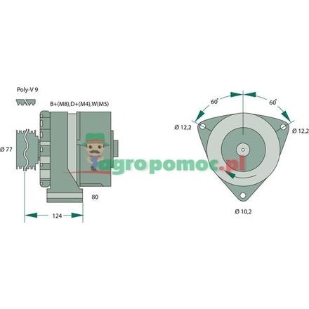 Bosch Alternator | 009 154 99 02, 009 154 99 02 80, 010 154 92 02, 010 154 92 02 80