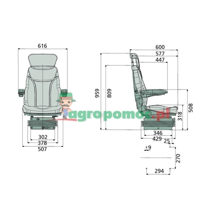 Granit Super comfort seat