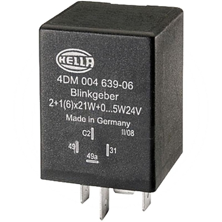 HELLA 4DN 008 768-151 Flasher Unit - 12V - 6-pin Connector