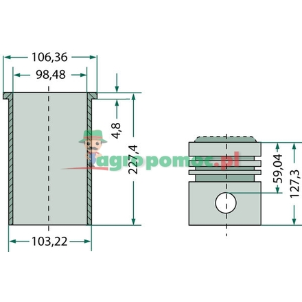 KS Piston set complete