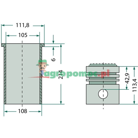 KS Piston set complete