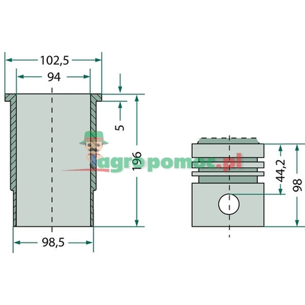 KS Piston set complete