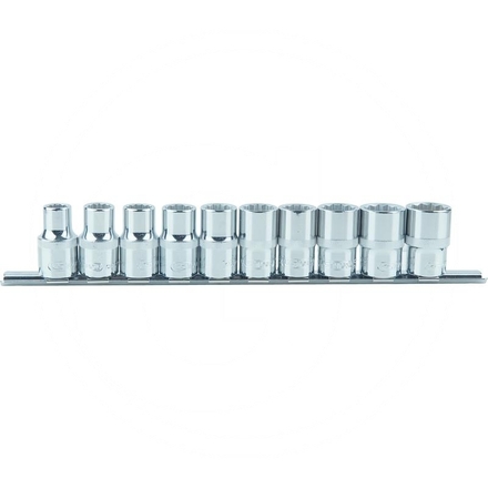 KS Tools 1/2" CHROME+ Bi hex socket set,10pcs, 10-19mm