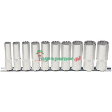 KS Tools 12 point socket set, long, 10pcs, 1/2"
