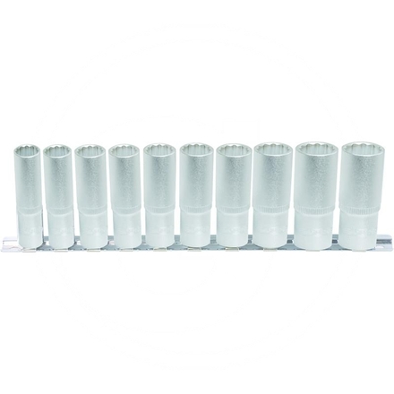 KS Tools 1/4" Bi hex socket set deep, 10pcs