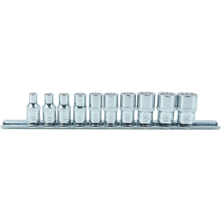KS Tools 1/4" CHROME+ Bi hex socket set, 10pcs