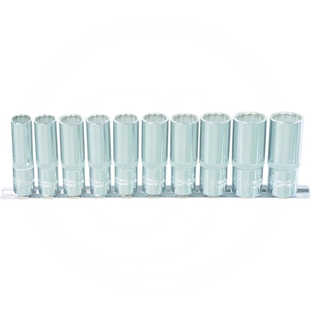 KS Tools 1/4" CHROME+ Bi hex socket set deep, 10pcs