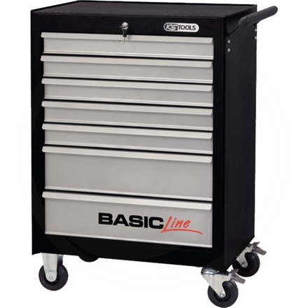 KS Tools BASIC,black roller cabinet,7 drawer