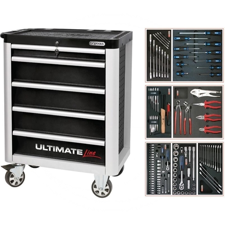 KS Tools Black ULTIMATE tool cabinet set, 125pcs