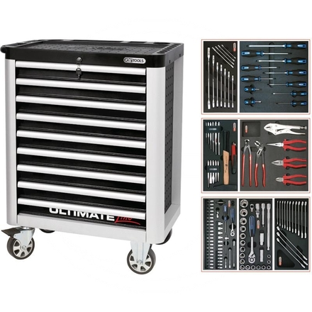 KS Tools Black ULTIMATE tool cabinet set, 125pcs