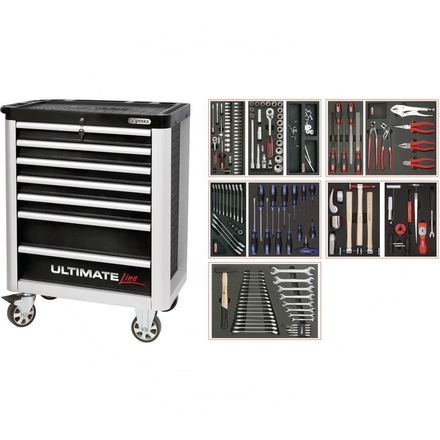 KS Tools Black ULTIMATE tool cabinet set, 156pcs