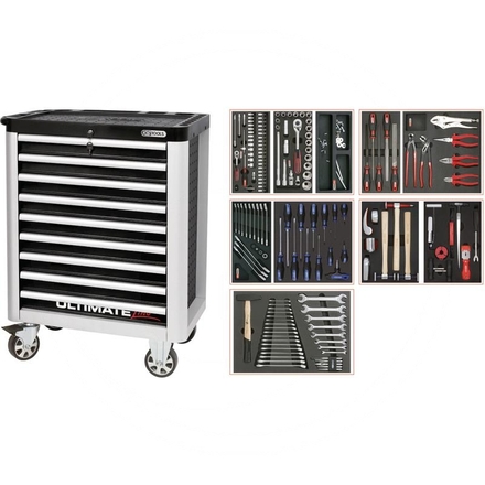 KS Tools Black ULTIMATE tool cabinet set, 156pcs