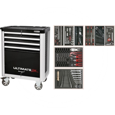 KS Tools Black ULTIMATE tool cabinet set, 157pcs