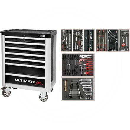 KS Tools Black ULTIMATE tool cabinet set, 157pcs