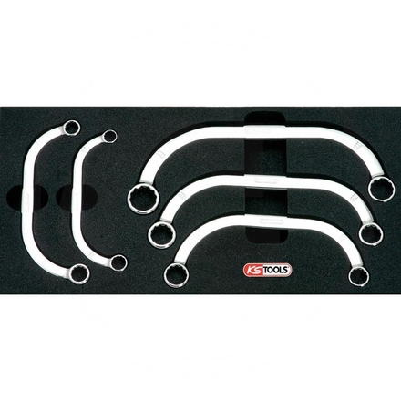 KS Tools CHROME+ halfmoon spanner set, 5pcs