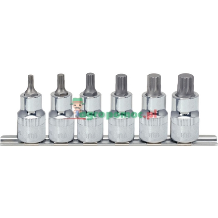 KS Tools CHROME+ XZN bit socket set, 6pcs, 1/2"