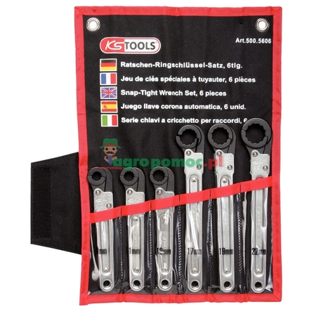 KS Tools CLASSIC ratchet ring spanner set, 6pcs