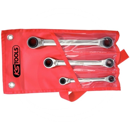 KS Tools GEAR+ 4in1 ratchet spanner set, 3pcs