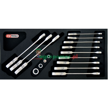 KS Tools GEAR+ flex head spanner set, 16pcs