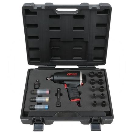 KS Tools Impact wrench set, 17pcs, 1/2", 677Nm