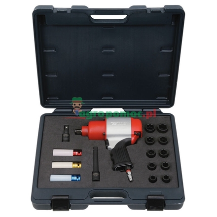 KS Tools Impact wrench set, 17pcs, 1/2", 810Nm