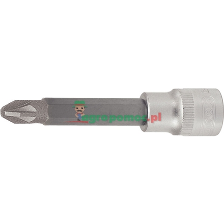 KS Tools POZIDRIV® bit socket, long, 1/2", PZ1