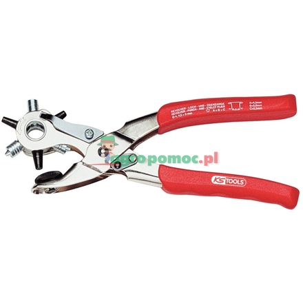 KS Tools Revolving punch and eyelet plier, 220mm