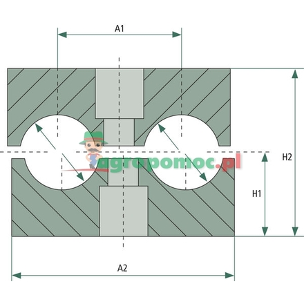 STAUFF X-pipe clamp RS D 4 III 20