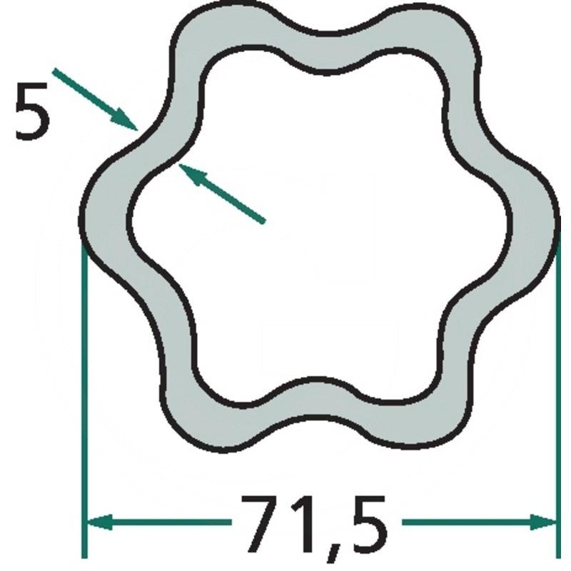 Weasler Profile tube 1 m