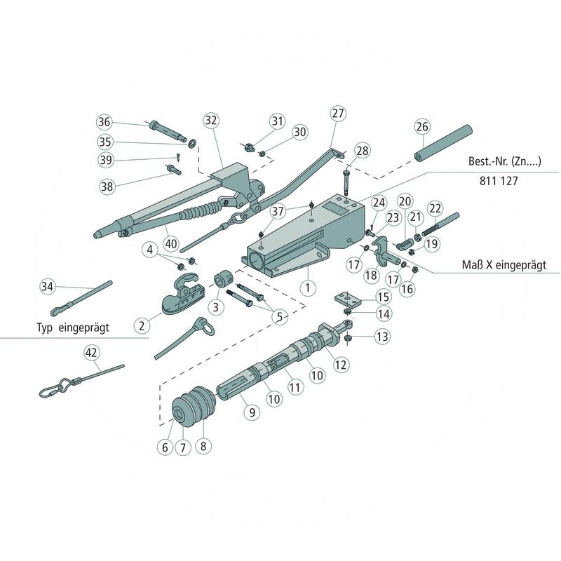 ALKO Gas strut, hand brake lever (814603896) Spare parts for