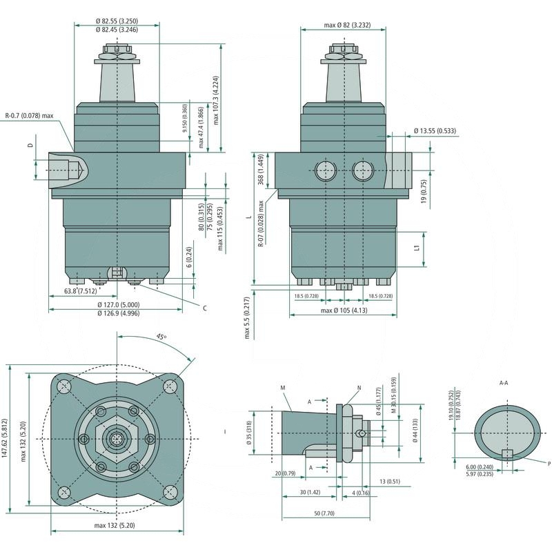 Danfoss Hydraulic motor OMRW 200 (2571516305) Spare parts for