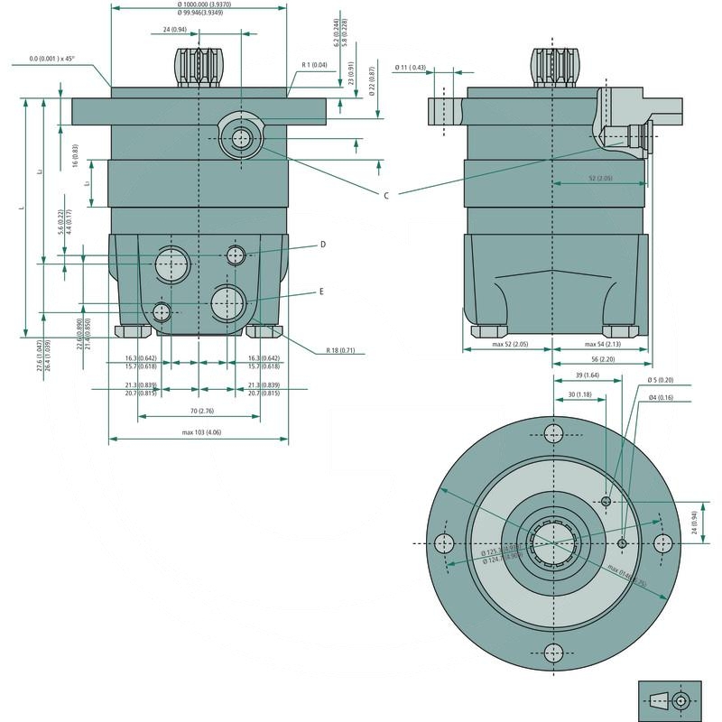 Danfoss Hydraulic motor OMSS 200 (257151F0539) Spare parts for